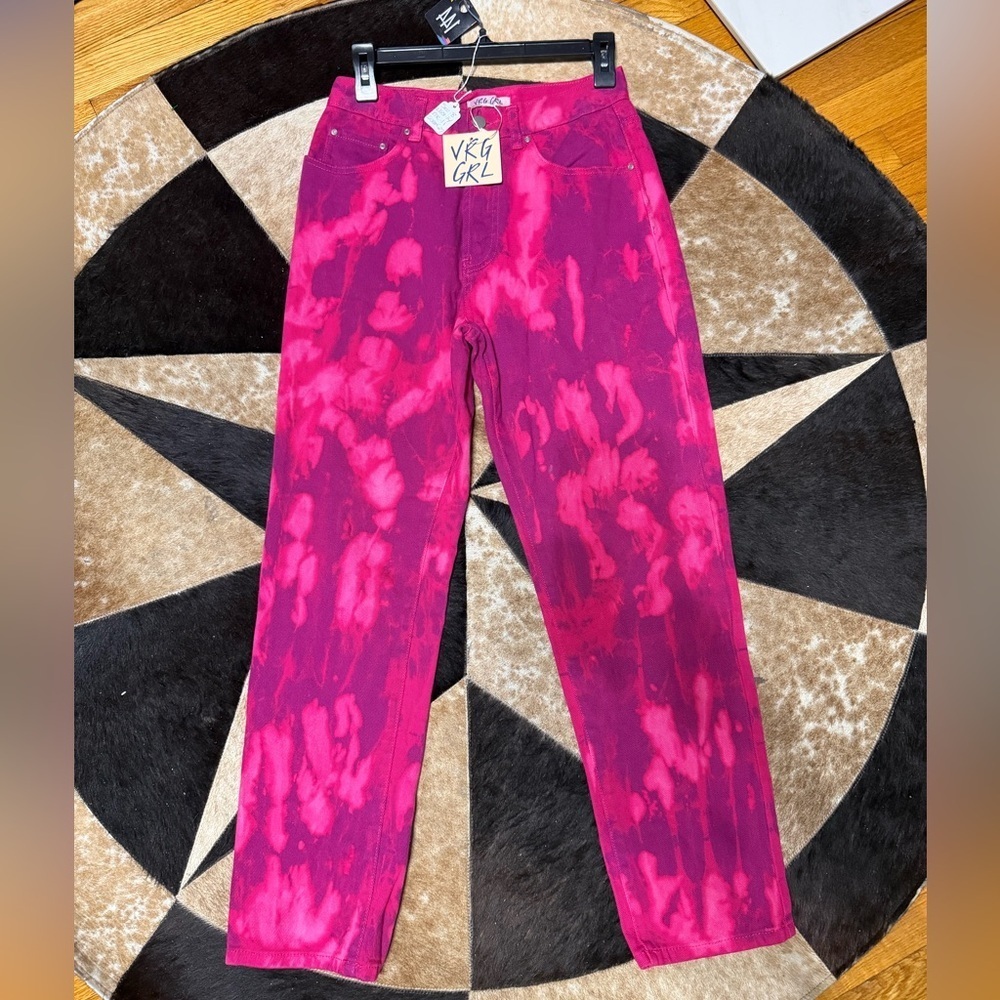 NWT Pink Tie-Dye Jeans #0037